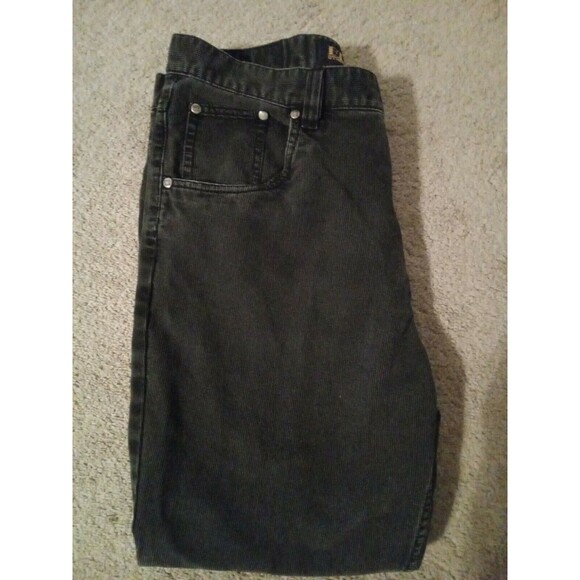 EDGE CORDUROY PANTS BLACK COTTON  36/29 Y2K VINTAGE MEN'S - Picture 5 of 5